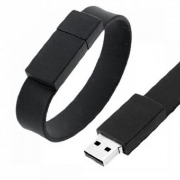Silicone Wristband Flash Drive 8GB Black