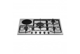 Omaha 4 Gas + 1 Electric Burner Built In Hob 10C0 | Stainless Steel and Auto Ignition