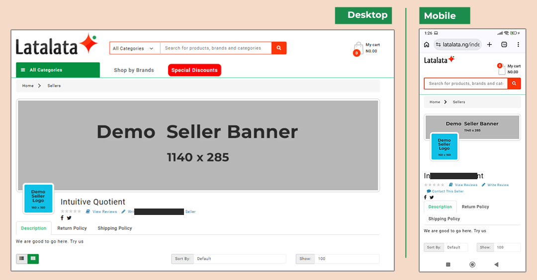 Seller Storefront