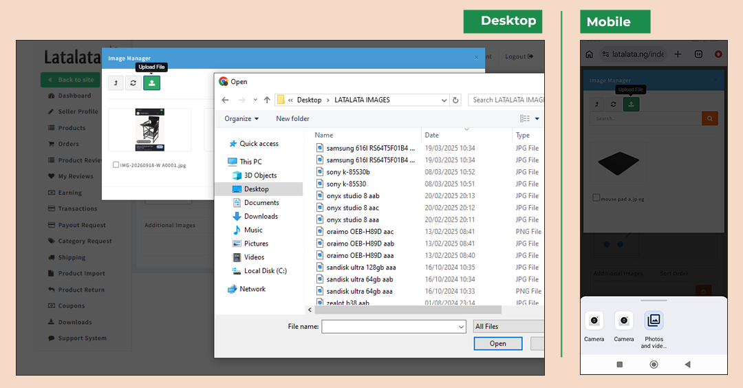 Image Manager upload folder